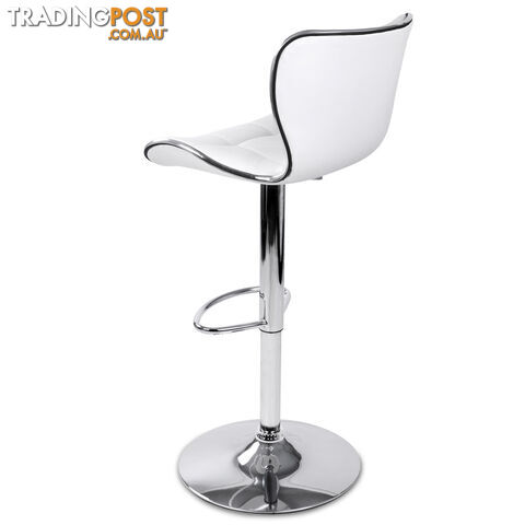 2 x PU Leather Kitchen Bar Stool White