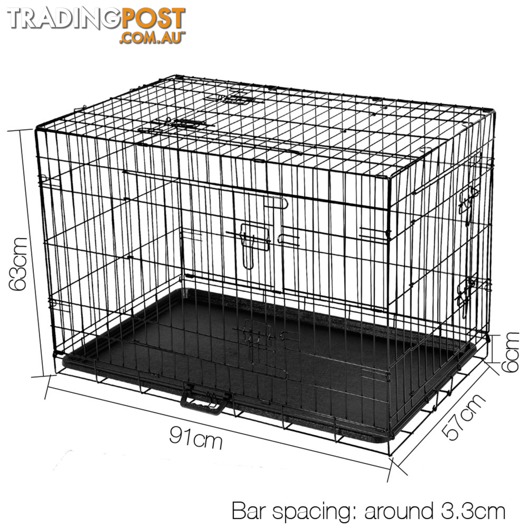 Metal Collapsible Dog Cage 36IN