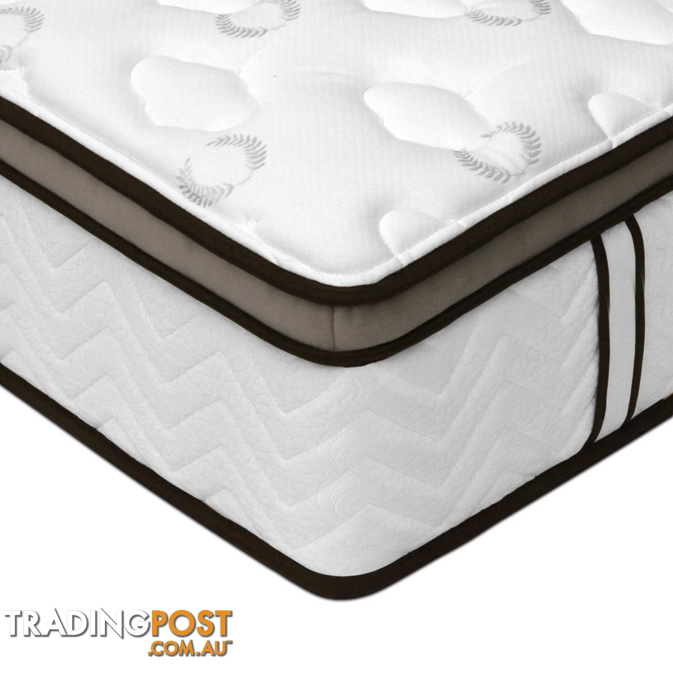 Natural Latex Euro Top Mattress Pocket Spring Back Support Foam Bed Double Size