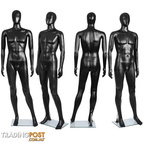 Full Body Male Mannequin Cloth Display Tailor Dressmaker Black 186cm - photo 4 of 8
