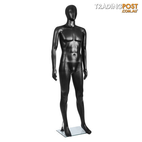 Full Body Male Mannequin Cloth Display Tailor Dressmaker Black 186cm