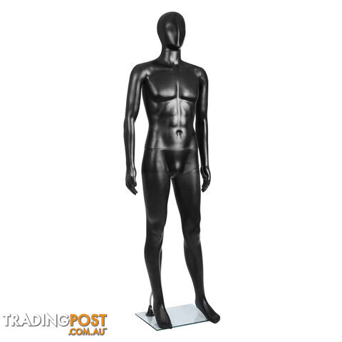 Full Body Male Mannequin Cloth Display Tailor Dressmaker Black 186cm