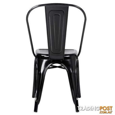 Set of 4 Replica Tolix Dining Metal Chair Gloss Black