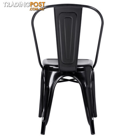 Set of 4 Replica Tolix Dining Metal Chair Gloss Black