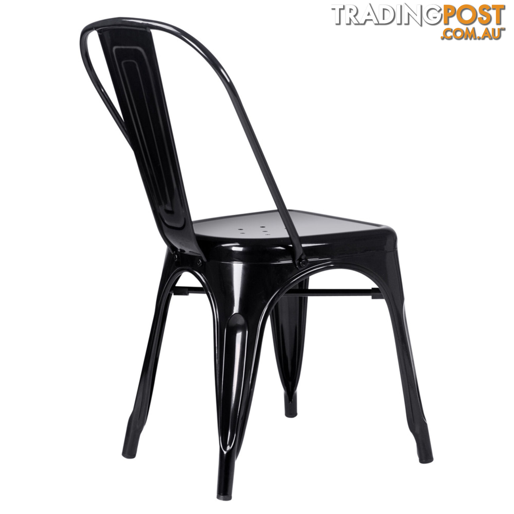 Set of 4 Replica Tolix Dining Metal Chair Gloss Black