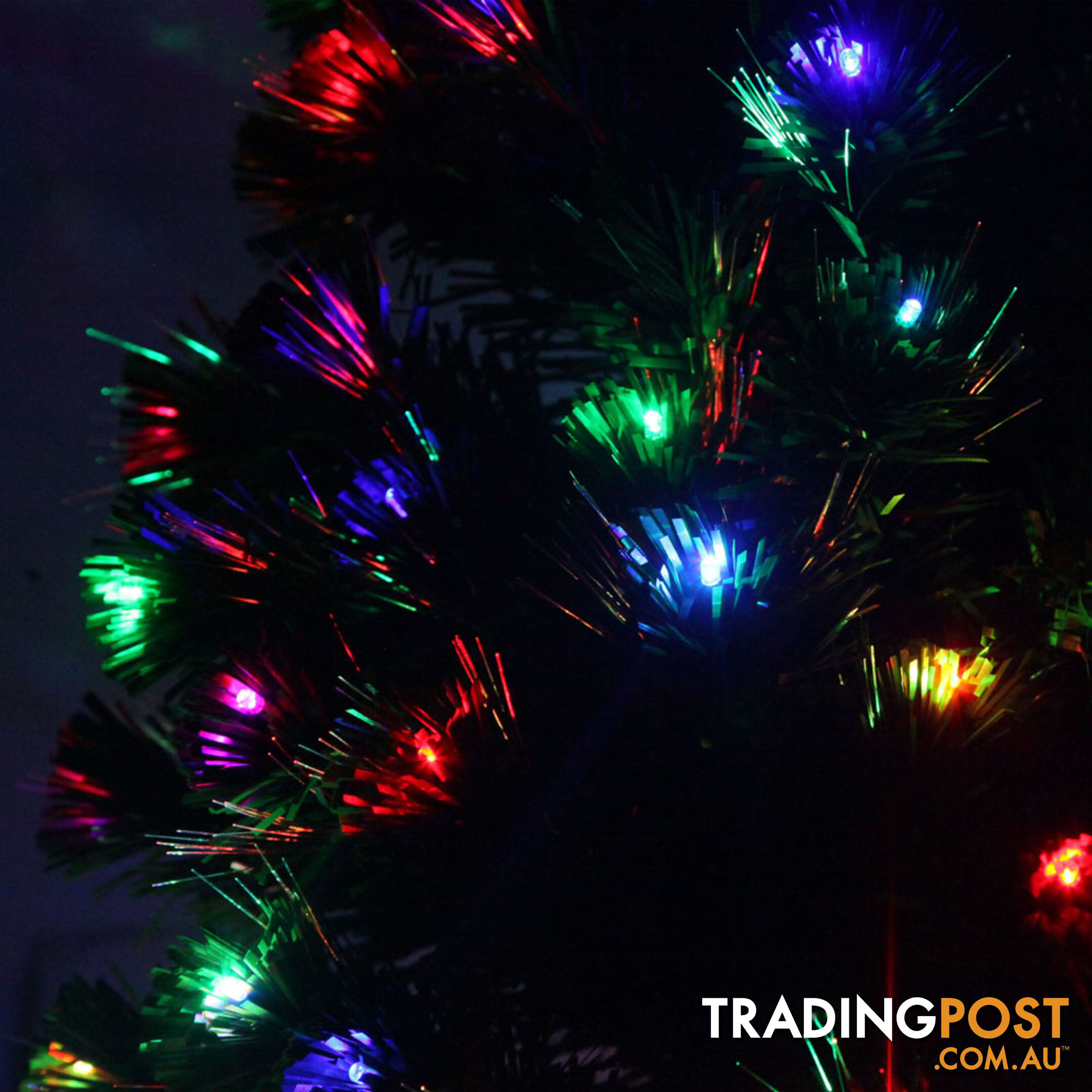 7FT Christmas Tree 260 LED Lights 2.1M Fabric Optic Xmas Home Decoration Green