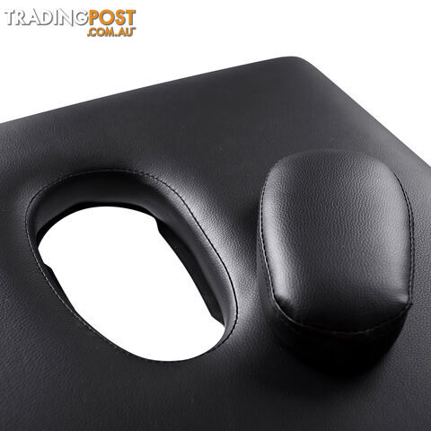 Portable Aluminium 3 Fold Massage Table Beauty Chair Bed Treatment Black 75cm