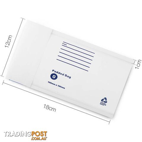 Bubble Padded Mail Envelopes 200pcs 100mm x 180mm - photo 2 of 8