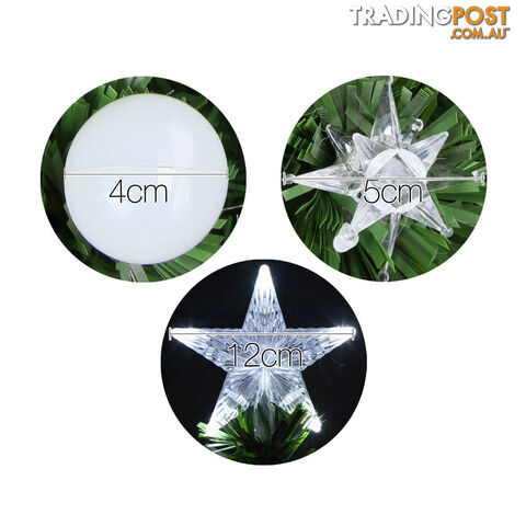 7FT Christmas Tree LED Lights 2.1M Fabric Optic Xmas Home Decoration Green - photo 3 of 12