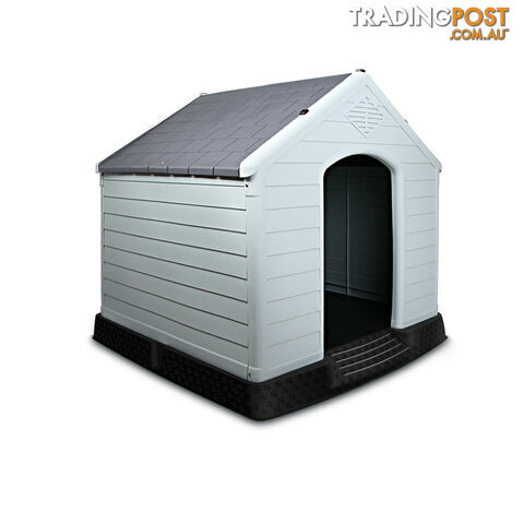 99CM Weatherproof Plastic Dog Kennel Pet Puppy Outdoor Indoor Garden Dog House - photo 3 of 12