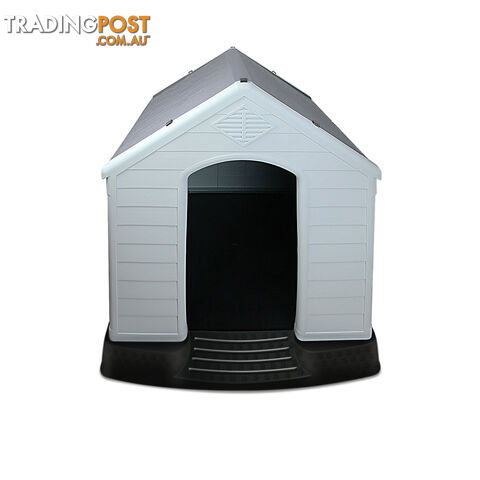 99CM Weatherproof Plastic Dog Kennel Pet Puppy Outdoor Indoor Garden Dog House