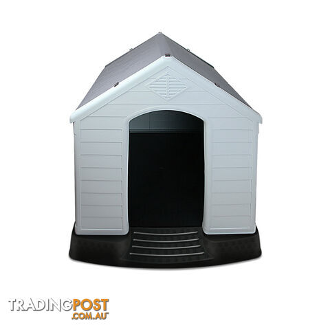 99CM Weatherproof Plastic Dog Kennel Pet Puppy Outdoor Indoor Garden Dog House - photo 5 of 12