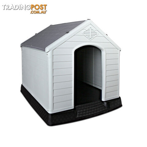 99CM Weatherproof Plastic Dog Kennel Pet Puppy Outdoor Indoor Garden Dog House