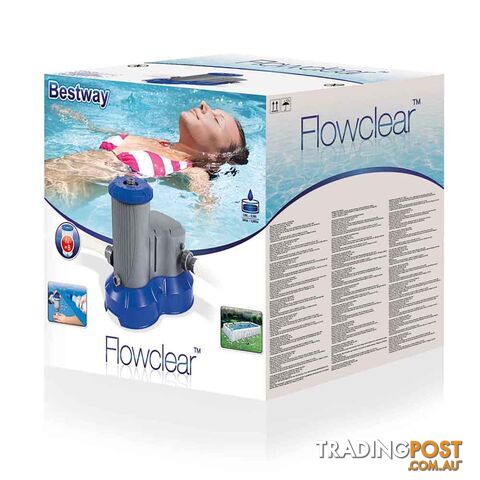 Swimming Pool FlowClear Water Pump Sand Filter Pump - Free Cartridge 9,436L/H