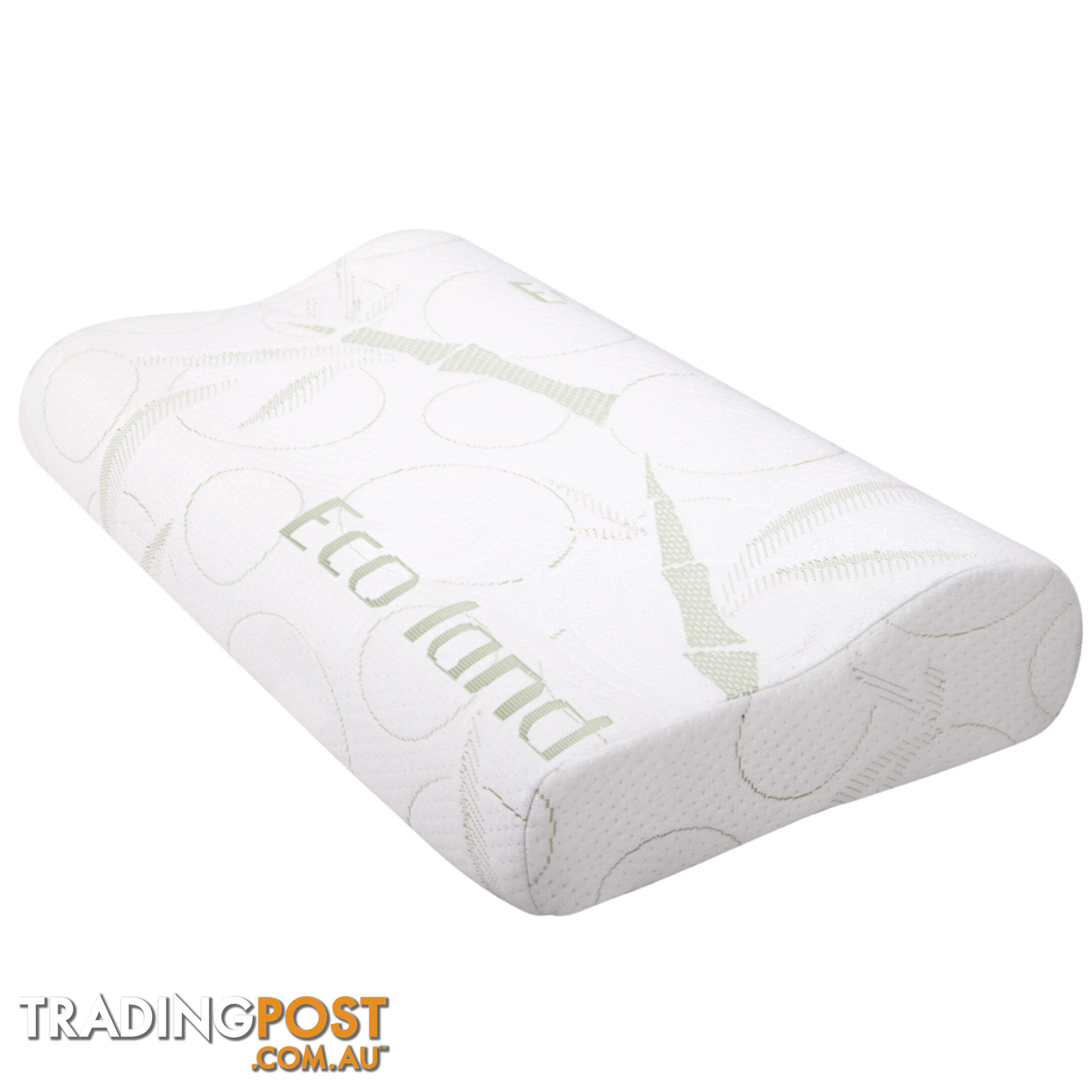 2 x Contour Memory Foam Pillow Eco-Friendly Bamboo Fabric Cover 50 x 30 cm