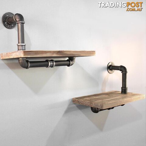 Rustic Industrial DIY Floating Pipe Shelf