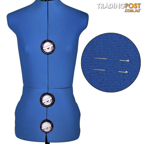 Size 8 - 14 Adjustable Dressmaking Female Mannequin Fashion Cloth Display Blue