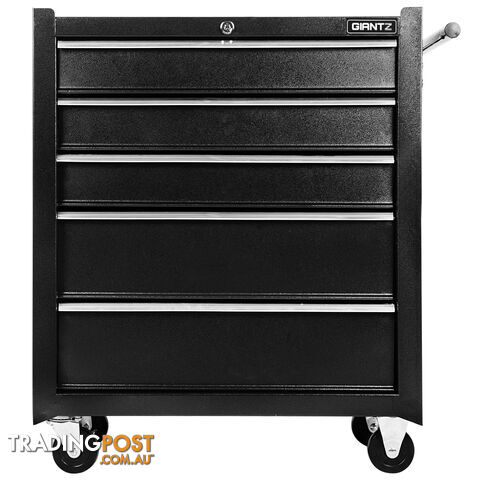 5 Drawers Toolbox Chest Cabinet Tool Box Roller Trolley Black