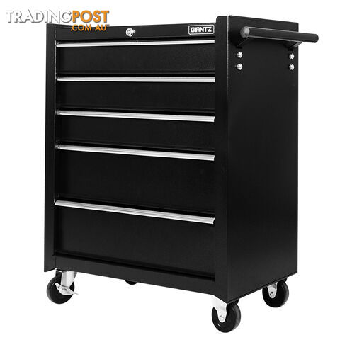 5 Drawers Toolbox Chest Cabinet Tool Box Roller Trolley Black