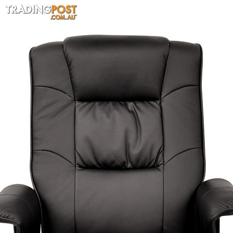 PU Leather Recliner Ottoman Chair Office Lounge Couch Armchair Black