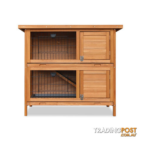 Double Storey Rabbit Hutch with Foldable Ramp