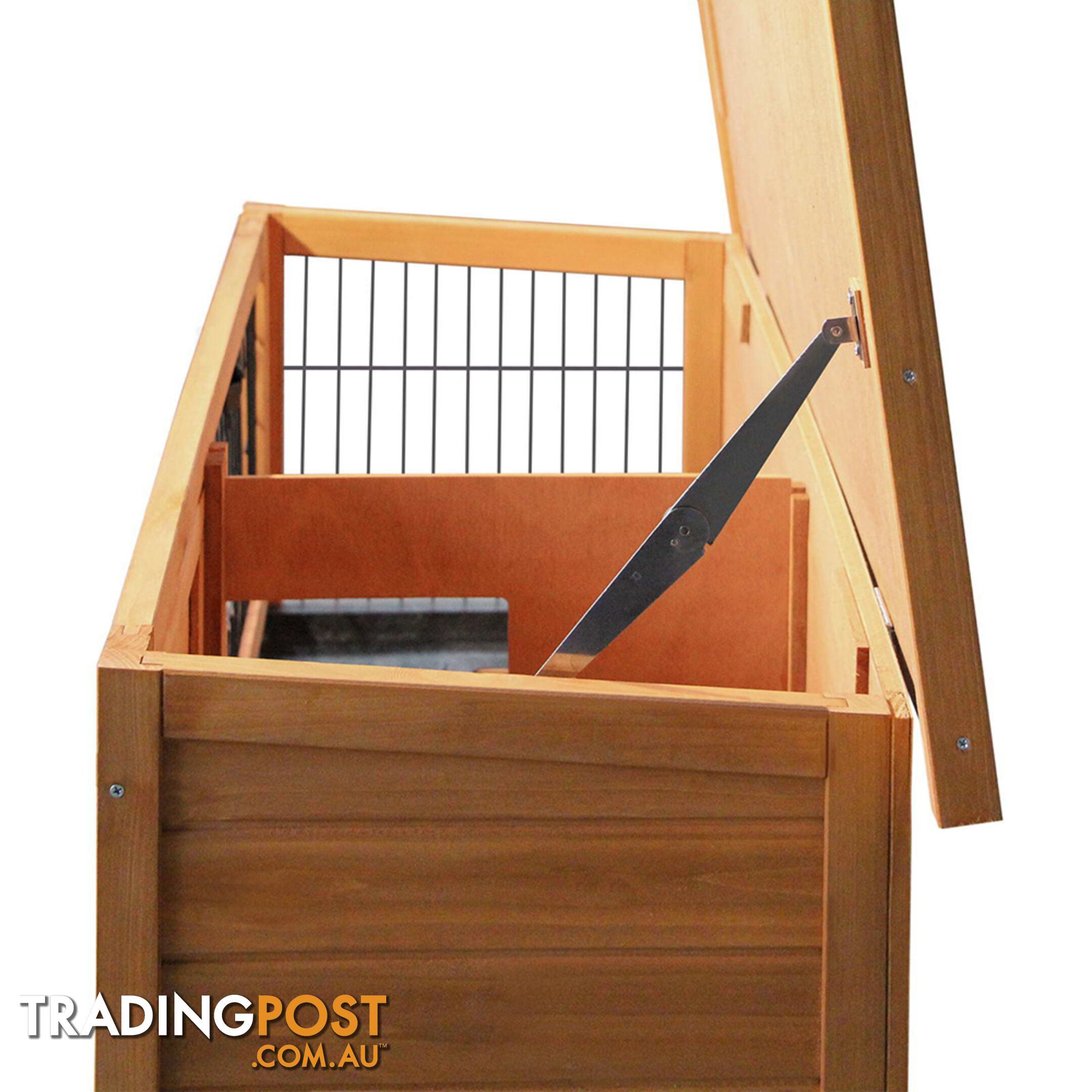 Double Storey Rabbit Hutch with Foldable Ramp