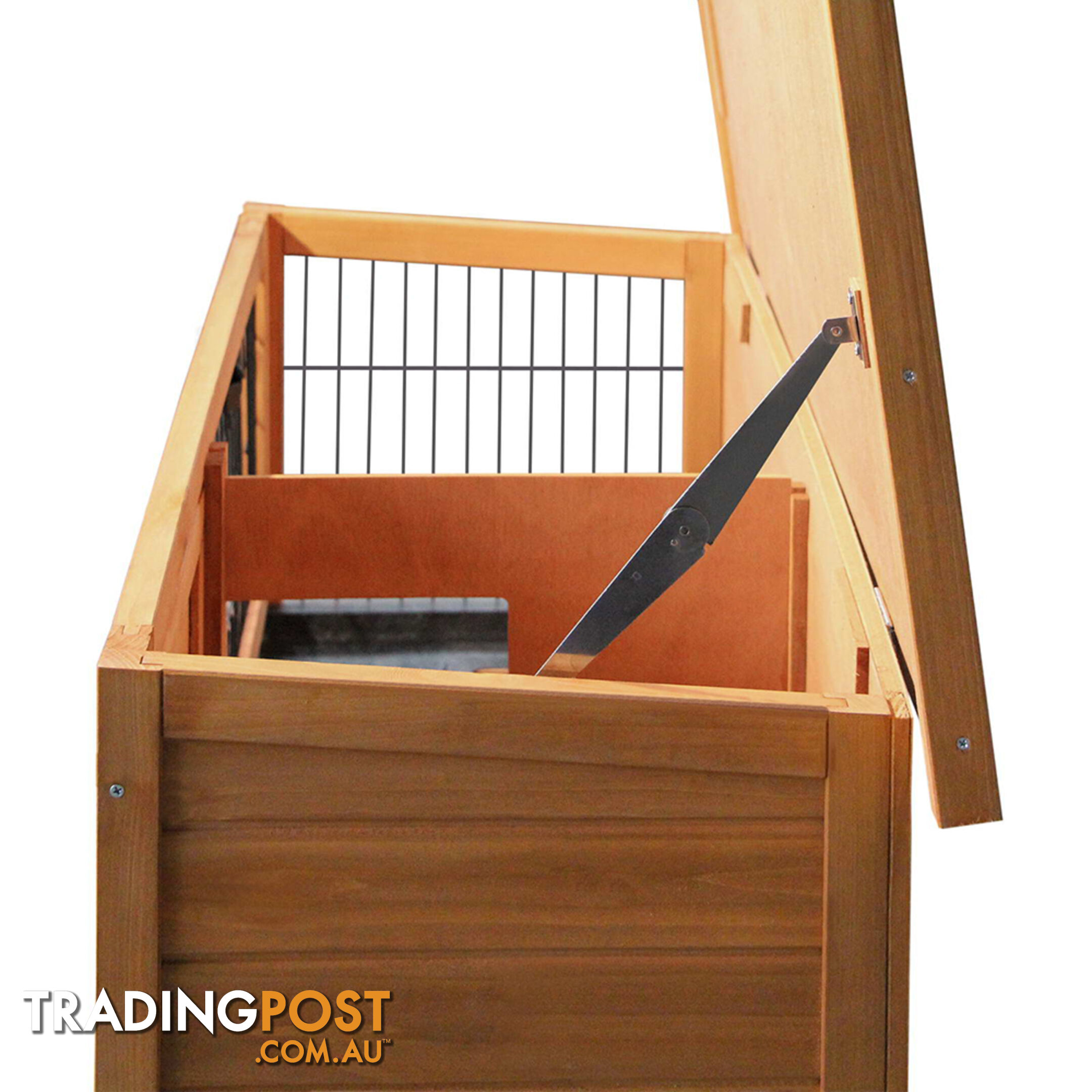 Double Storey Rabbit Hutch with Foldable Ramp