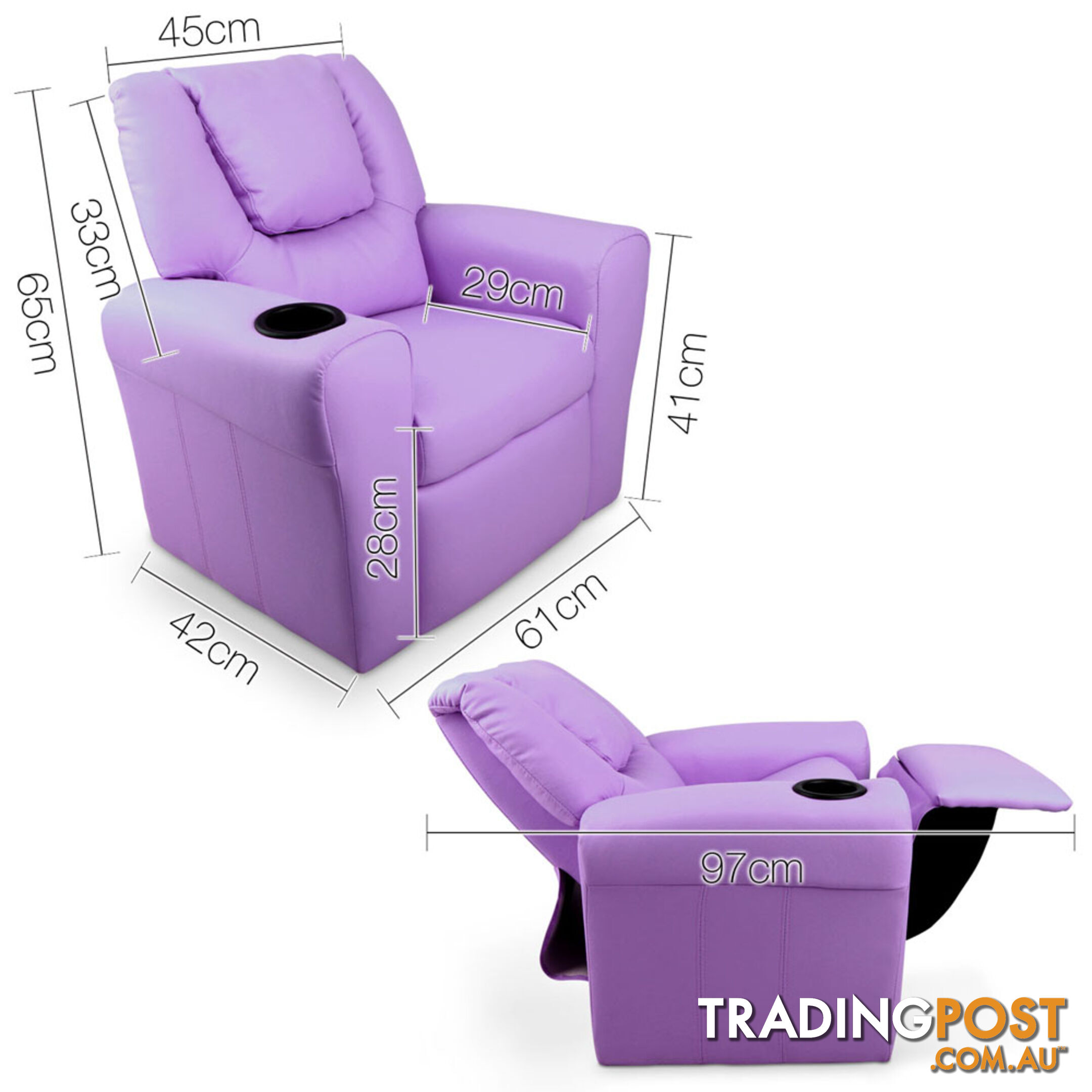 Kids Recliner - Purple