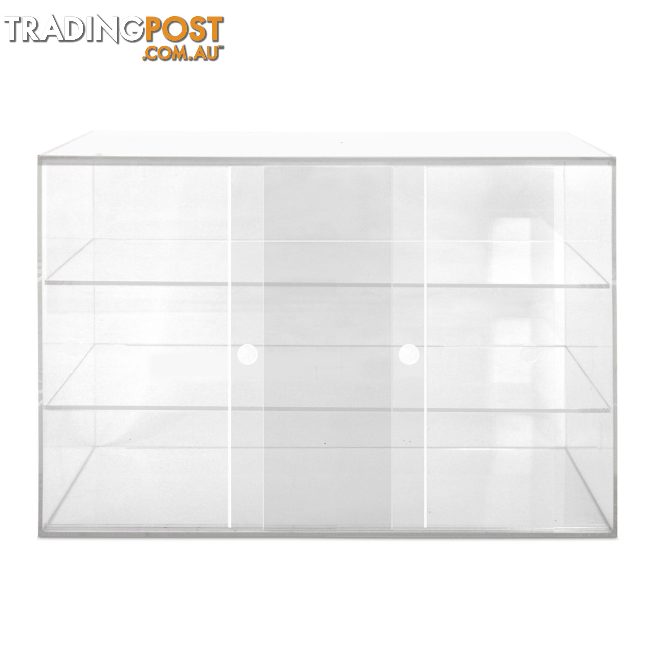 3 Tier Clear Acrylic Display Cabinet with Sliding Door