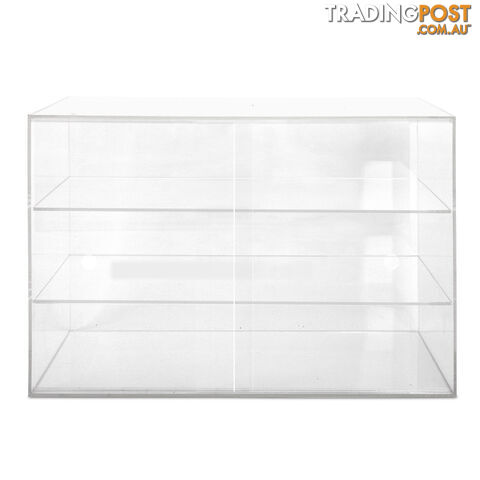 3 Tier Clear Acrylic Display Cabinet with Sliding Door