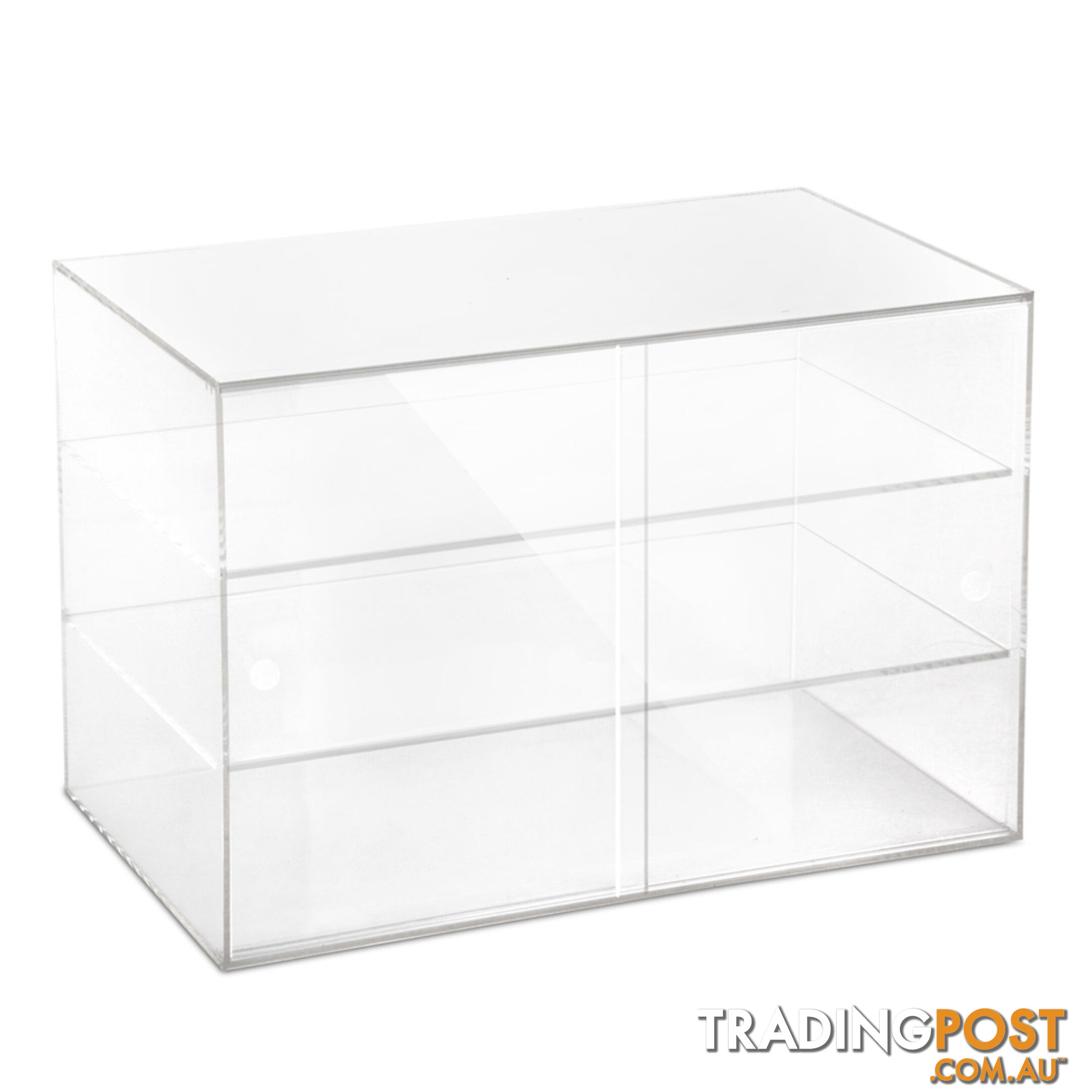 3 Tier Clear Acrylic Display Cabinet with Sliding Door