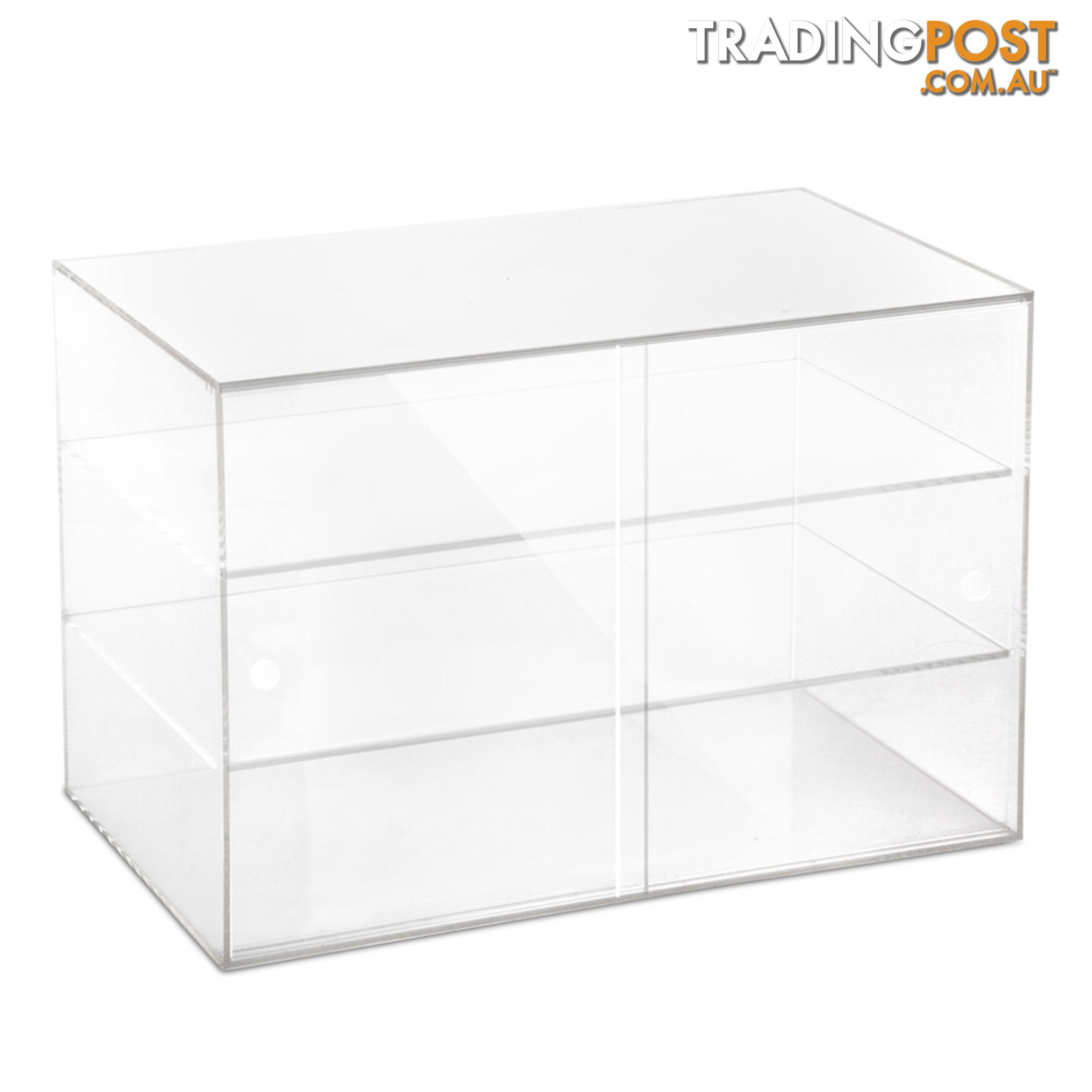 3 Tier Clear Acrylic Display Cabinet with Sliding Door