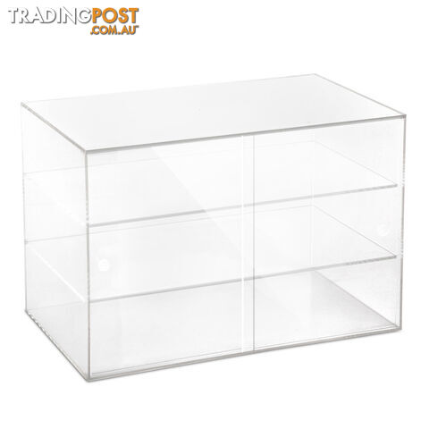 3 Tier Clear Acrylic Display Cabinet with Sliding Door