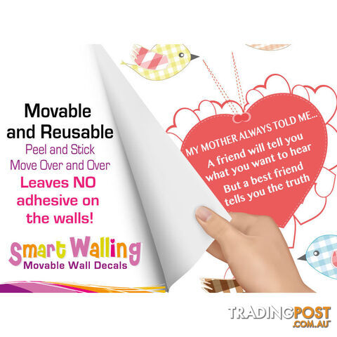 Extra Large Size My Mother Told Me Wall Sticker Quotes - Totally Movable