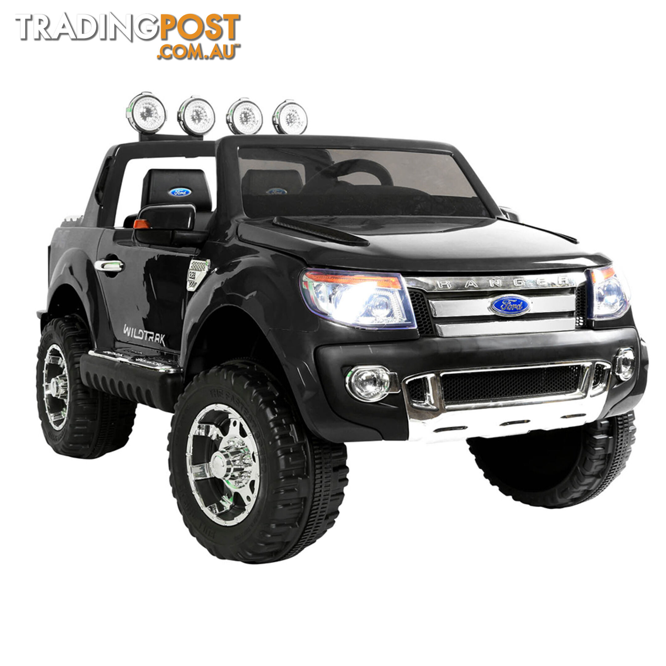 Ford Ranger Kids Ride On Car Licensed Remote Control Children Toy Truck Black