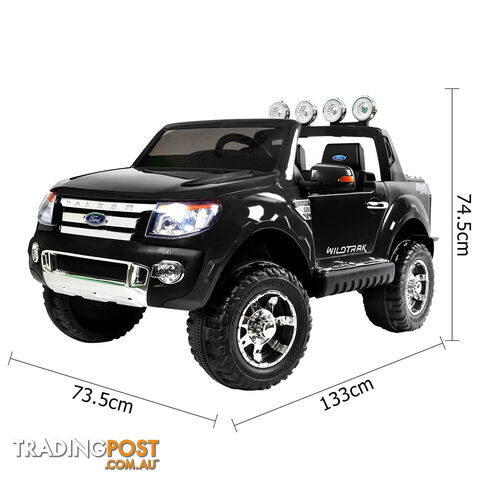 Ford Ranger Kids Ride On Car Licensed Remote Control Children Toy Truck Black