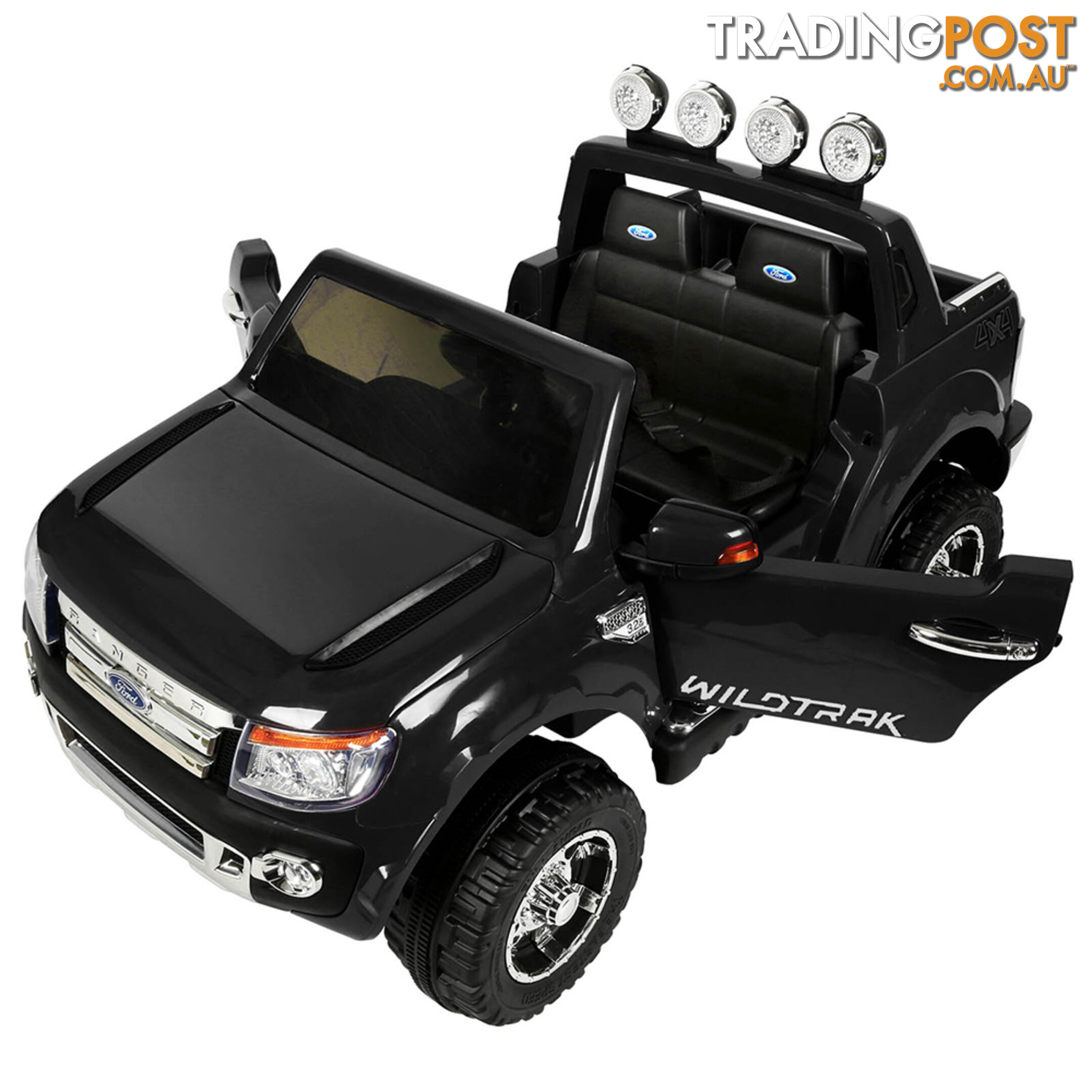 Ford Ranger Kids Ride On Car Licensed Remote Control Children Toy Truck Black