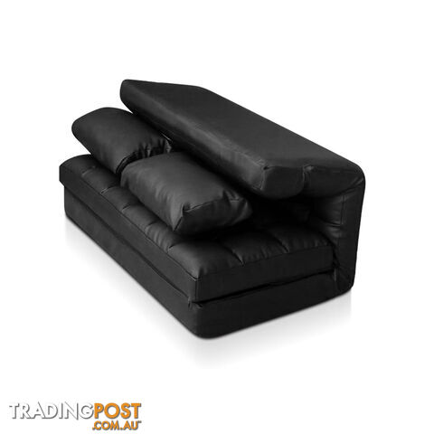 Double Size Adjustable Lounge Sofa - 10 positions PU Leather