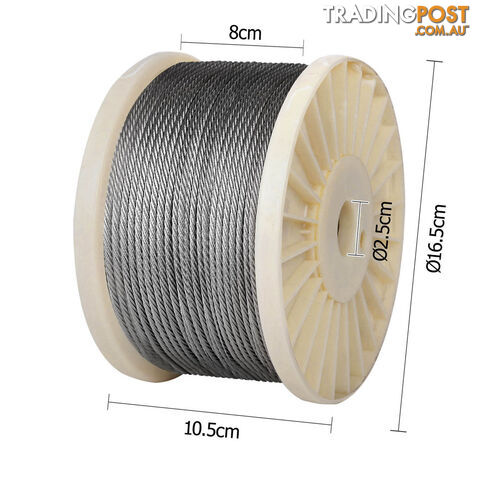 316 Marine Stainless Steel Wire Rope 7x7 Balustrade Decking Fence Cable 305M