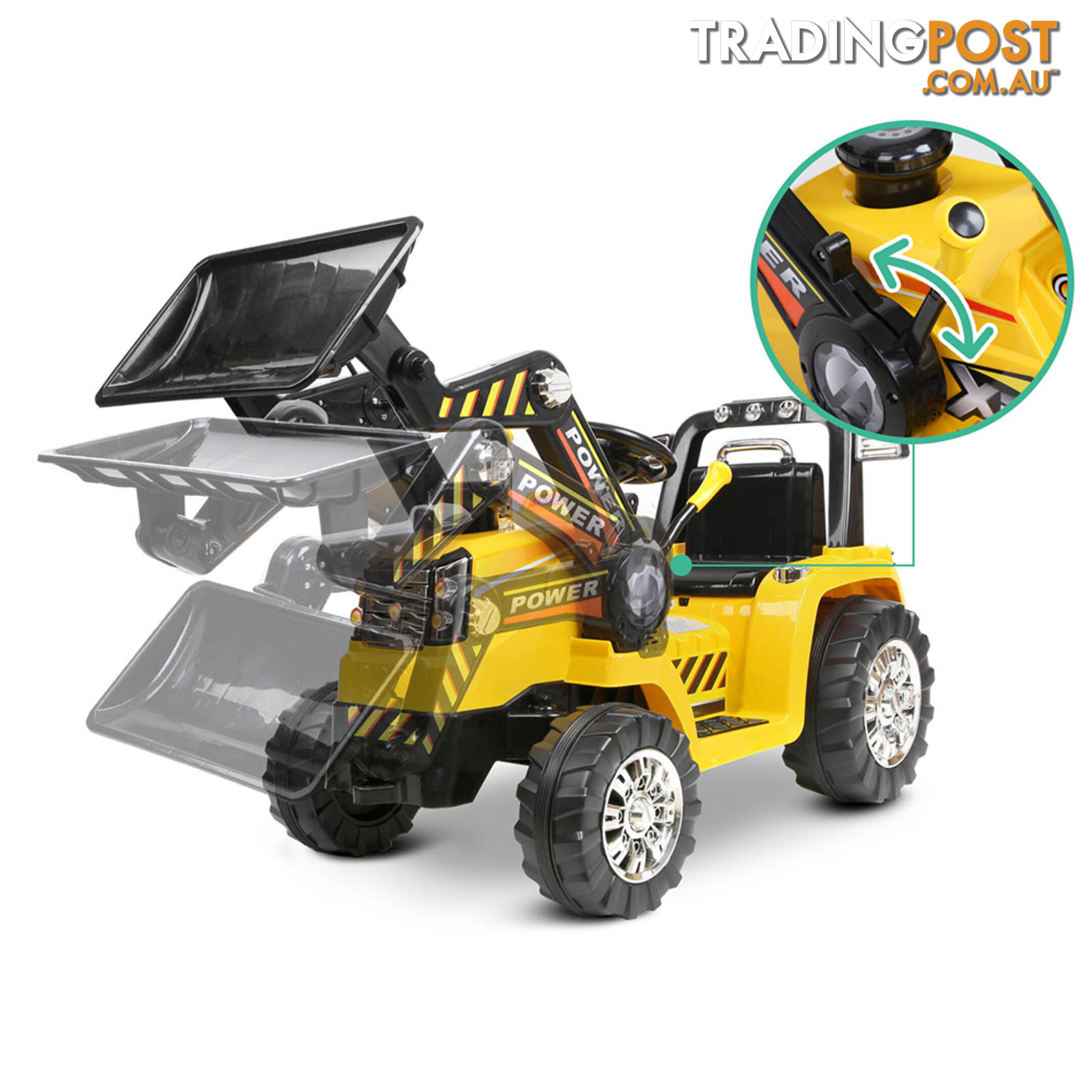 Electric Kids Ride On Bulldozer Children Remote Tractor Excavator Power Toy Car