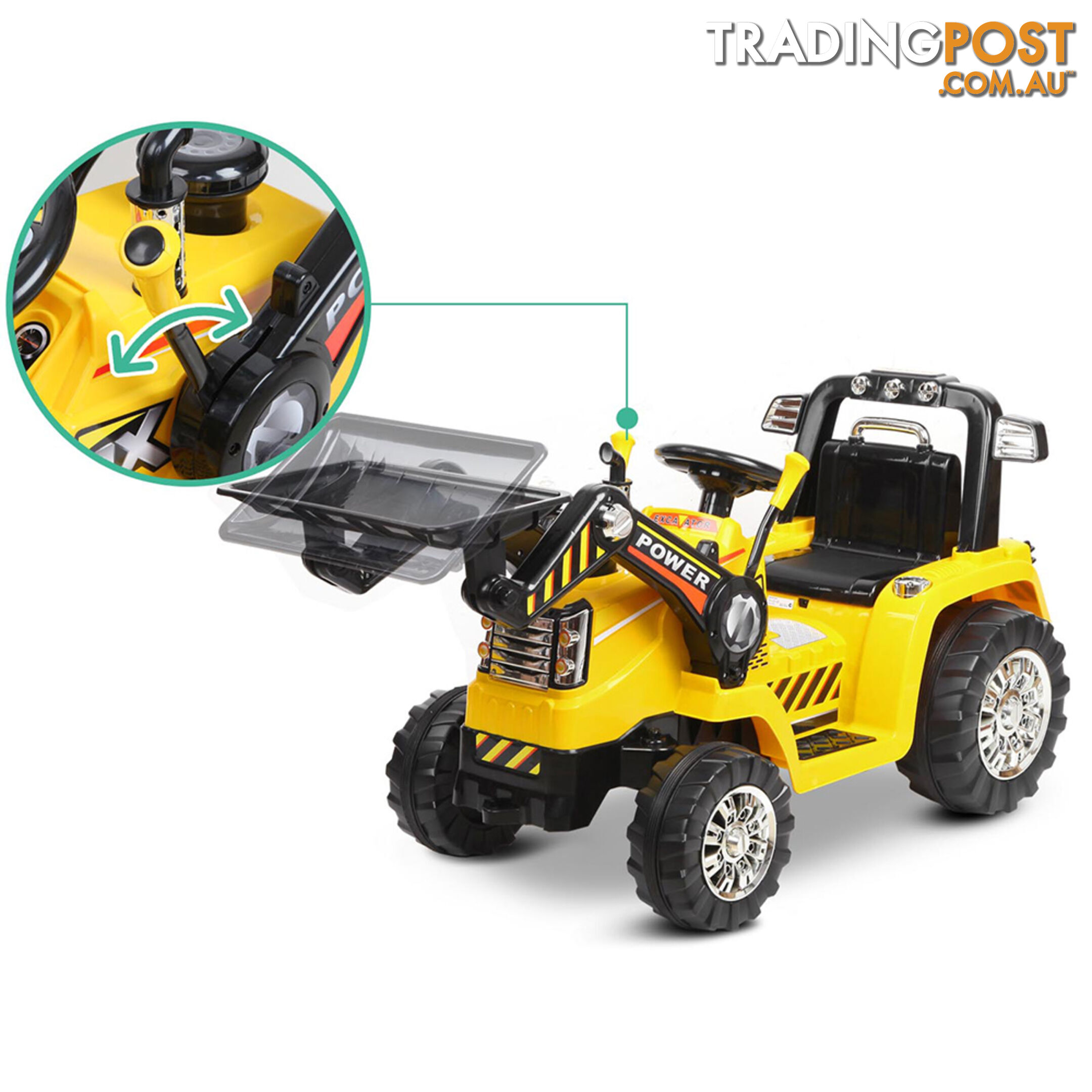 Electric Kids Ride On Bulldozer Children Remote Tractor Excavator Power Toy Car