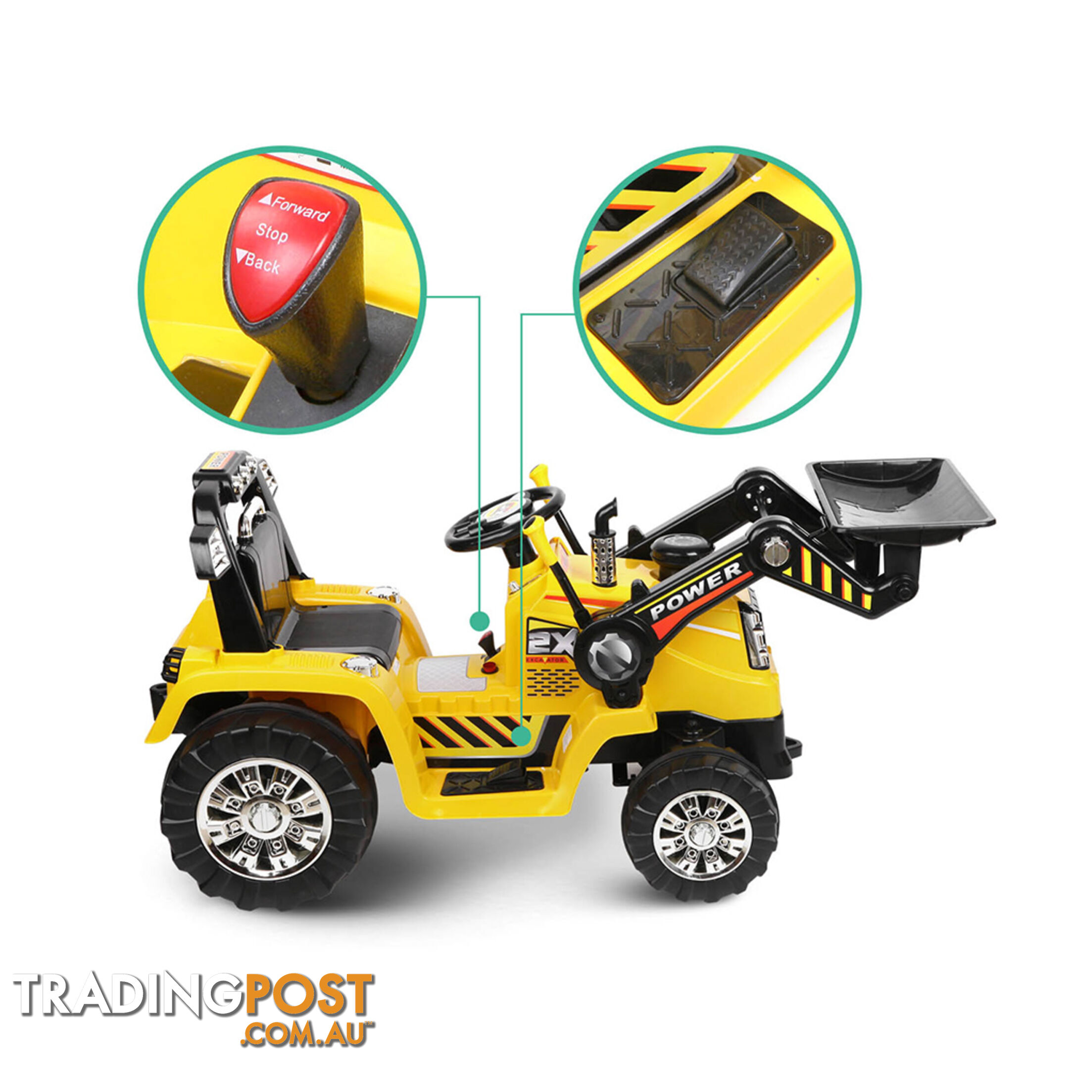 Electric Kids Ride On Bulldozer Children Remote Tractor Excavator Power Toy Car