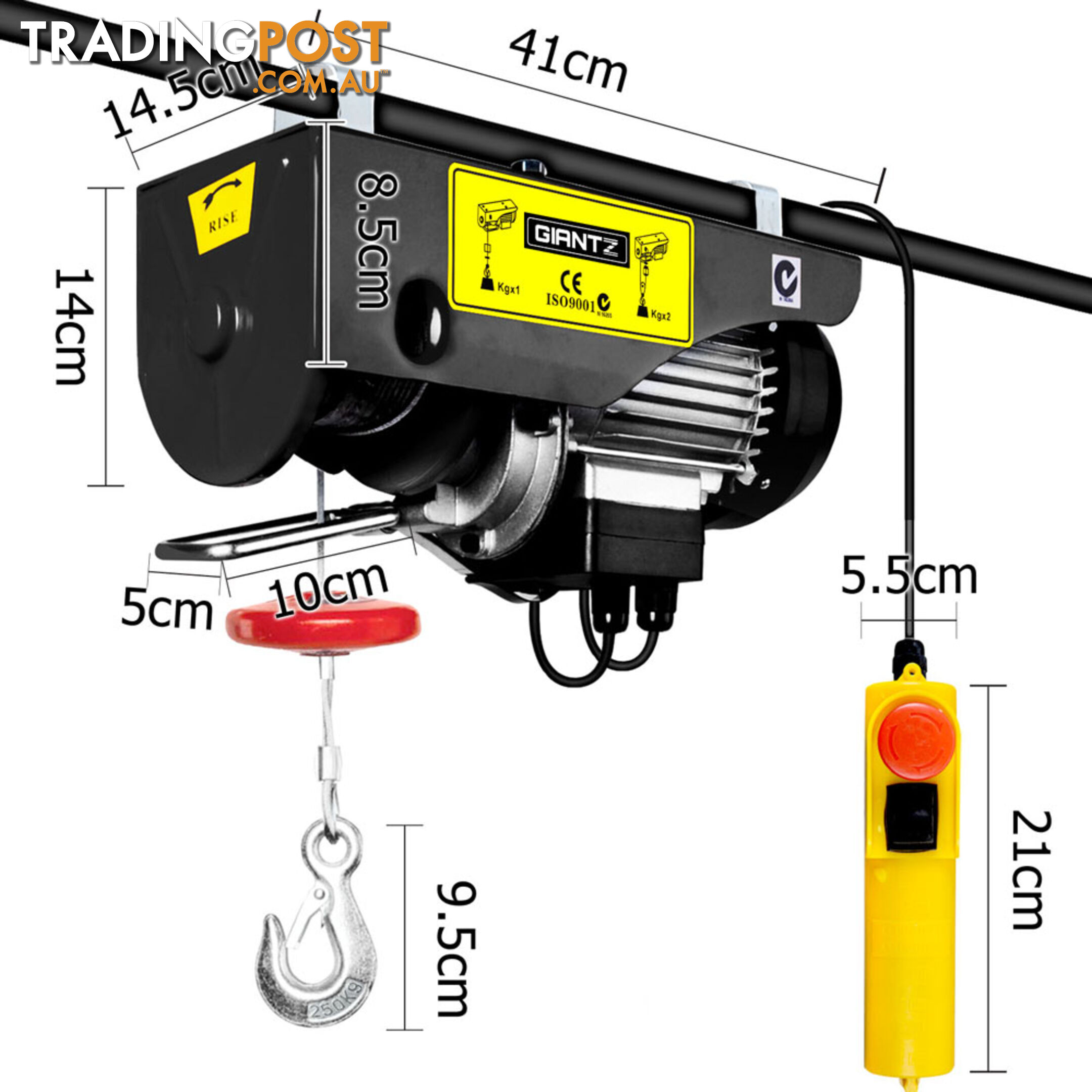 GIANTZ 800KG 1300W Electric Hoist