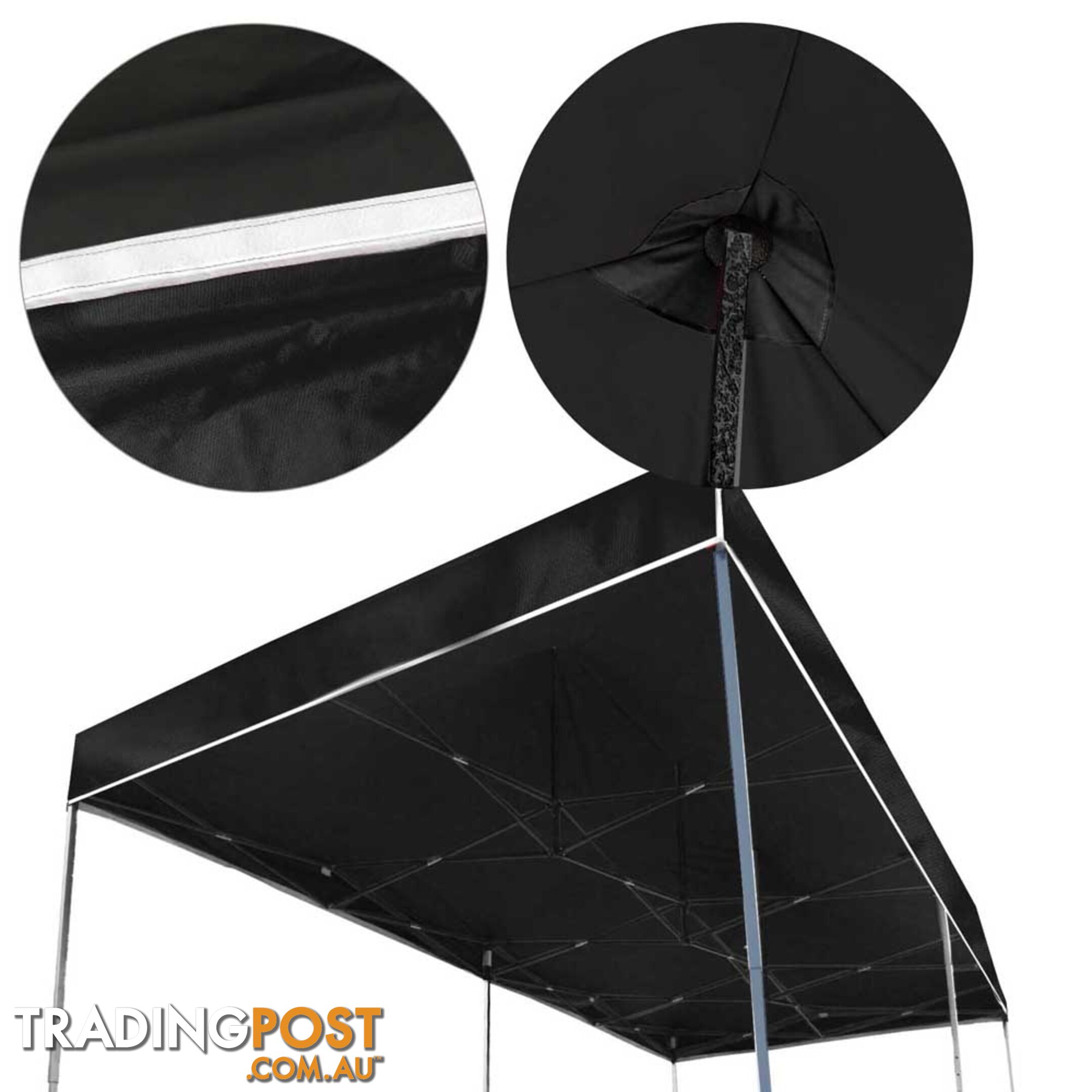 3X6 Pop Up Gazebo - Black