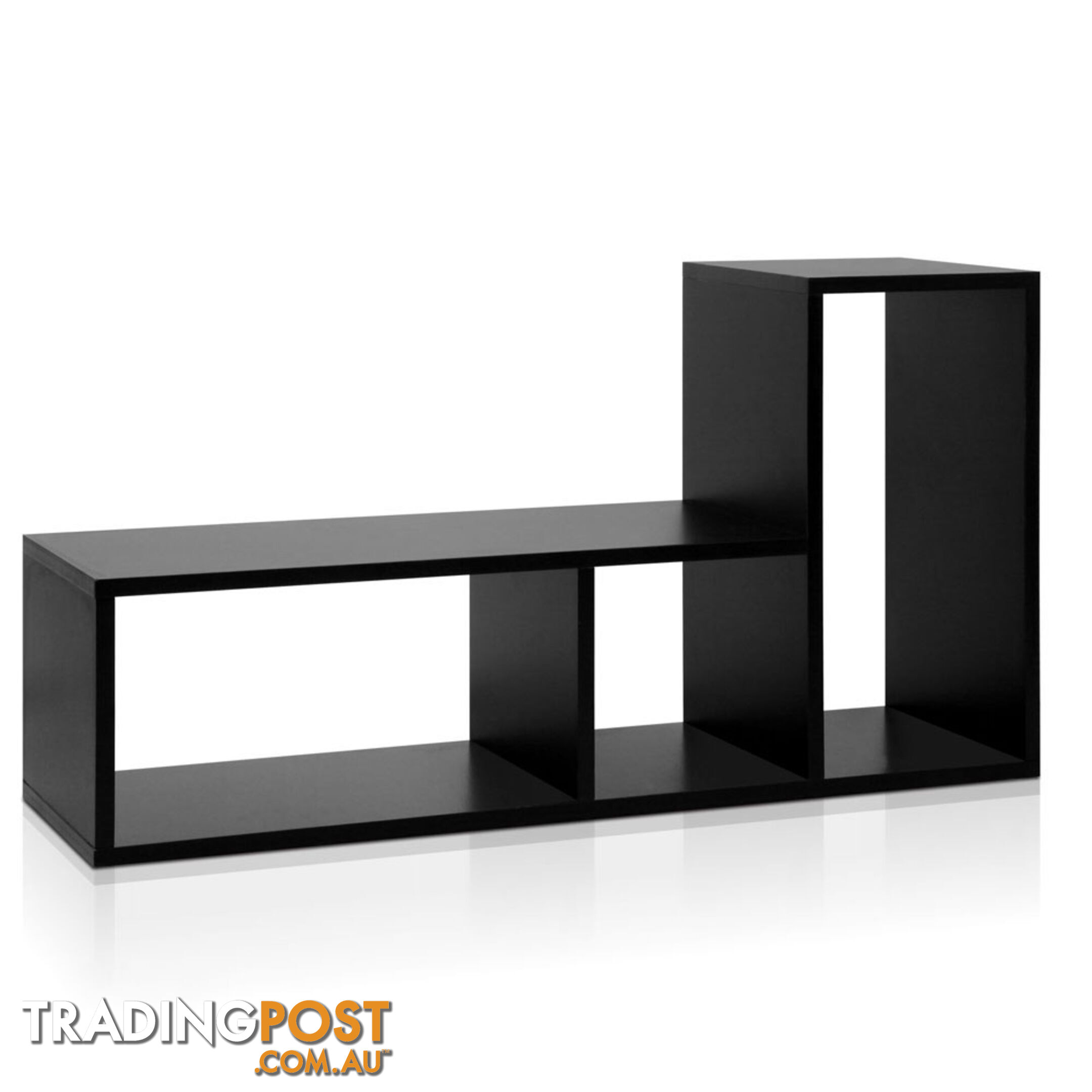 L Shape Display Shelf DIY Cube TV Stand Bookshelf Storage Cabinet Black