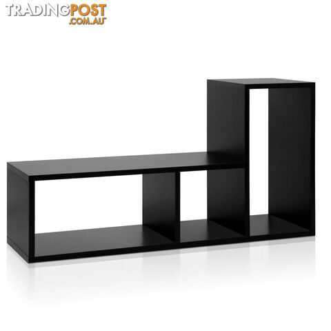 L Shape Display Shelf DIY Cube TV Stand Bookshelf Storage Cabinet Black