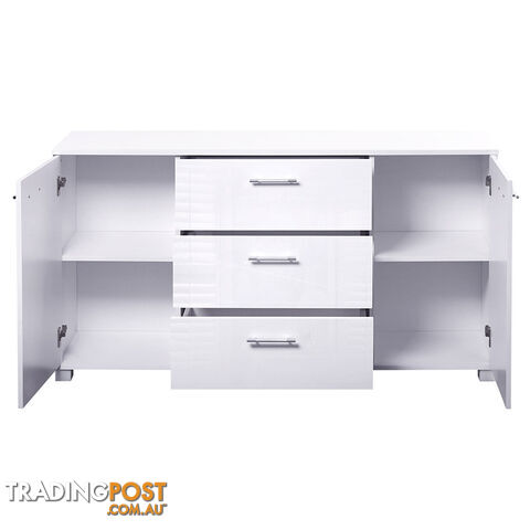 High Gloss Sideboard Storage Cabinet Cupboard White