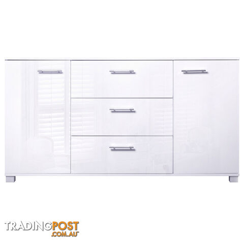 High Gloss Sideboard Storage Cabinet Cupboard White