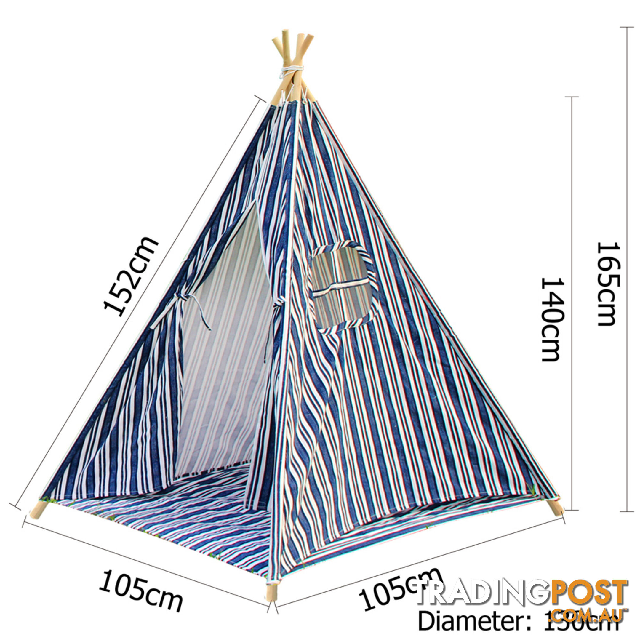 Children Play Tent Kids Home Canvas Teepee Pretend Playhouse Outdoor Indoor Tipi