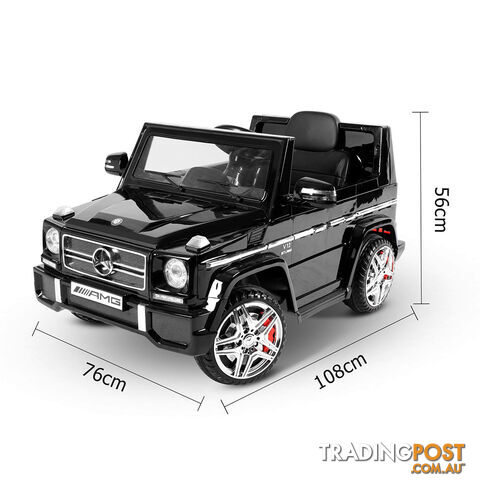 Mercedes G65 AMG Kids Ride On Car Licensed Remote Control Children Toy Car Black